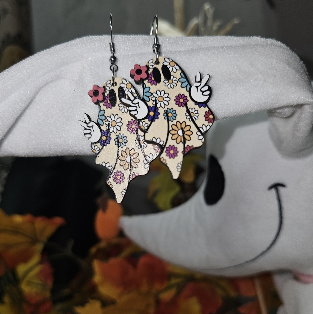 Floral Ghost Earrings